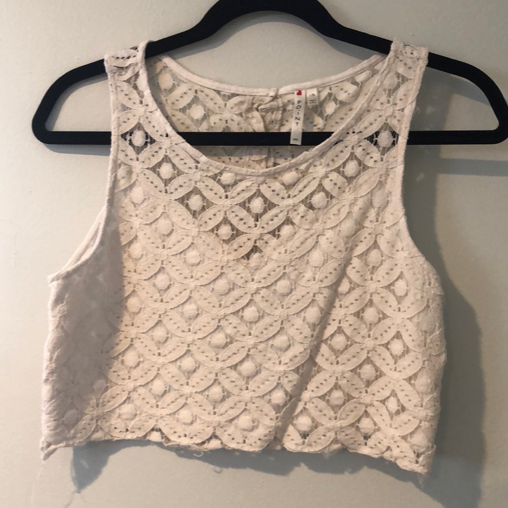Cream colored crop top